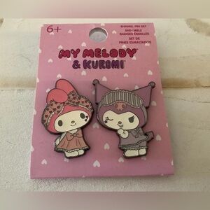 Sanrio Hello Kitty My Melody & Kuromi Enamel Pin Set by Loungefly (Hot Topic)
